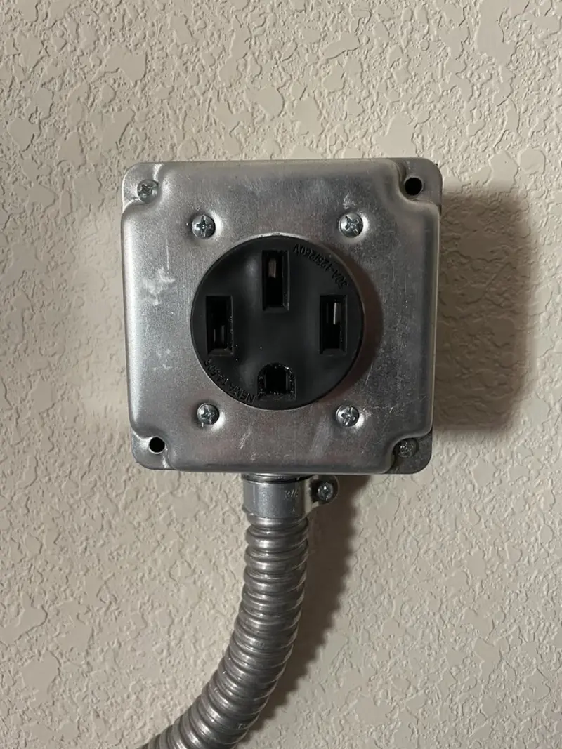 NEMA 14-50 outlet installed for Smart Home Electrical in Lytle